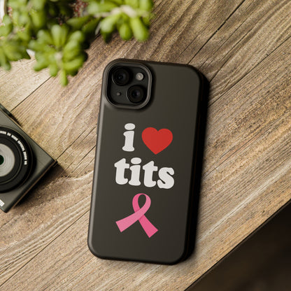 Black I Love Tits MagSafe IPhone Case