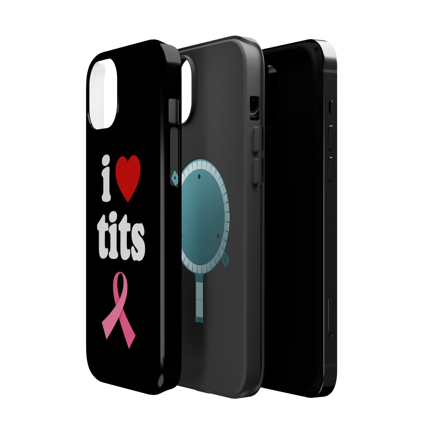 Black I Love Tits MagSafe IPhone Case