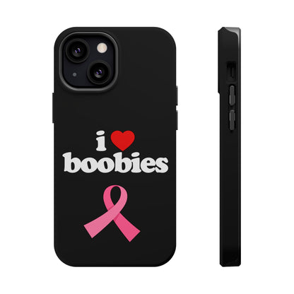 Black I Love Tits MagSafe IPhone Case