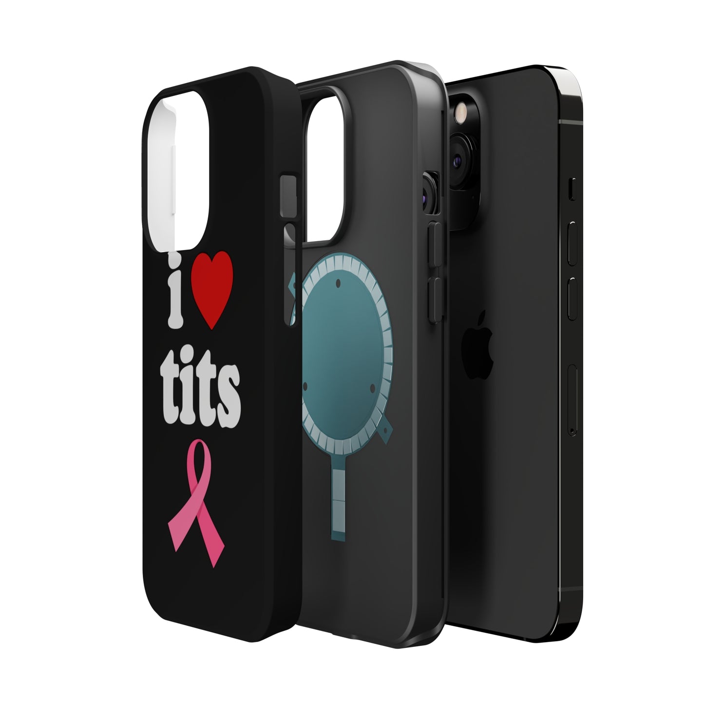 Black I Love Tits MagSafe IPhone Case