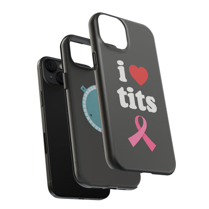 Black I Love Tits MagSafe IPhone Case