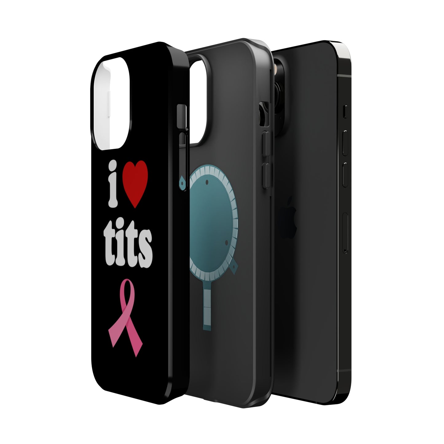 Black I Love Tits MagSafe IPhone Case