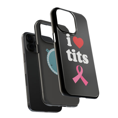 Black I Love Tits MagSafe IPhone Case