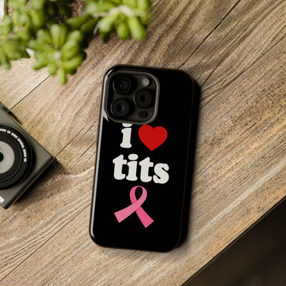 Black I Love Tits MagSafe IPhone Case