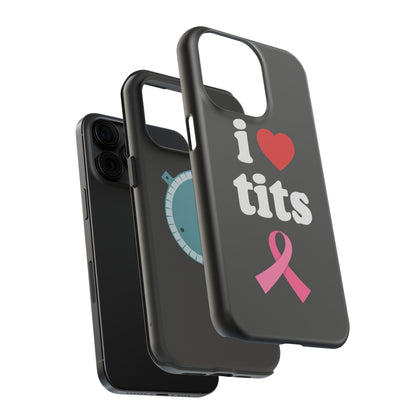 Black I Love Tits MagSafe IPhone Case