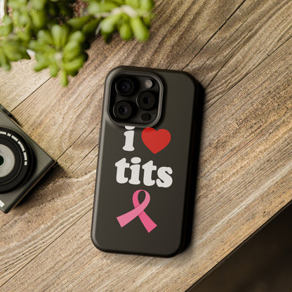 Black I Love Tits MagSafe IPhone Case