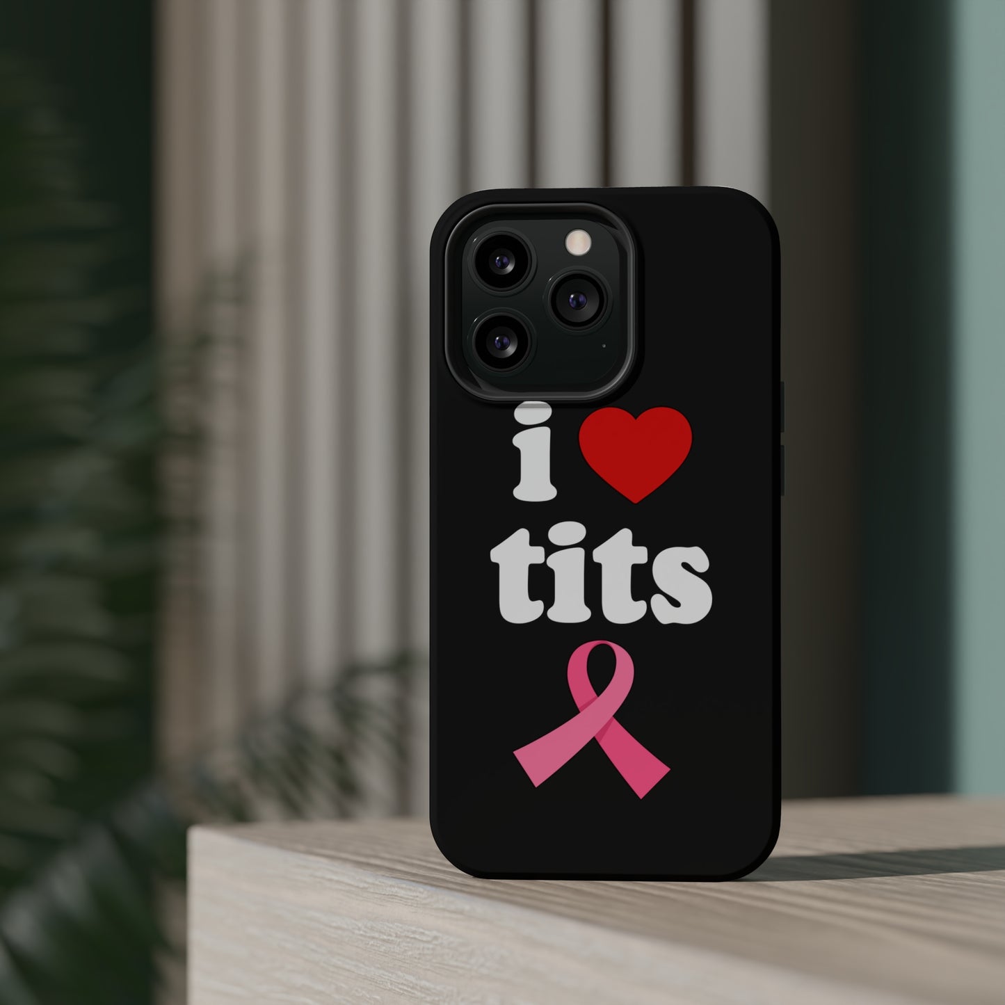 Black I Love Tits MagSafe IPhone Case